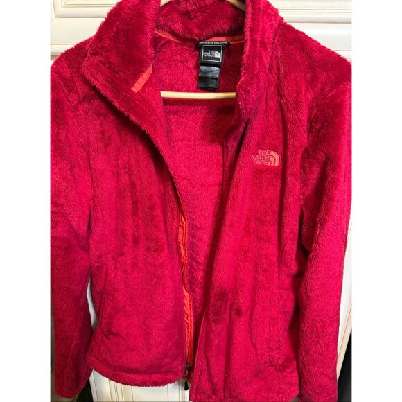 The North Face Women's Full Zip Teddy Fleece Osito Jacket Red Medium - Picture 3 of 6